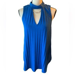 Chennault cobalt blue sleeveless top sz L